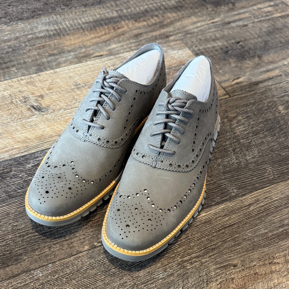 New Cole Haan Gray Oxfords